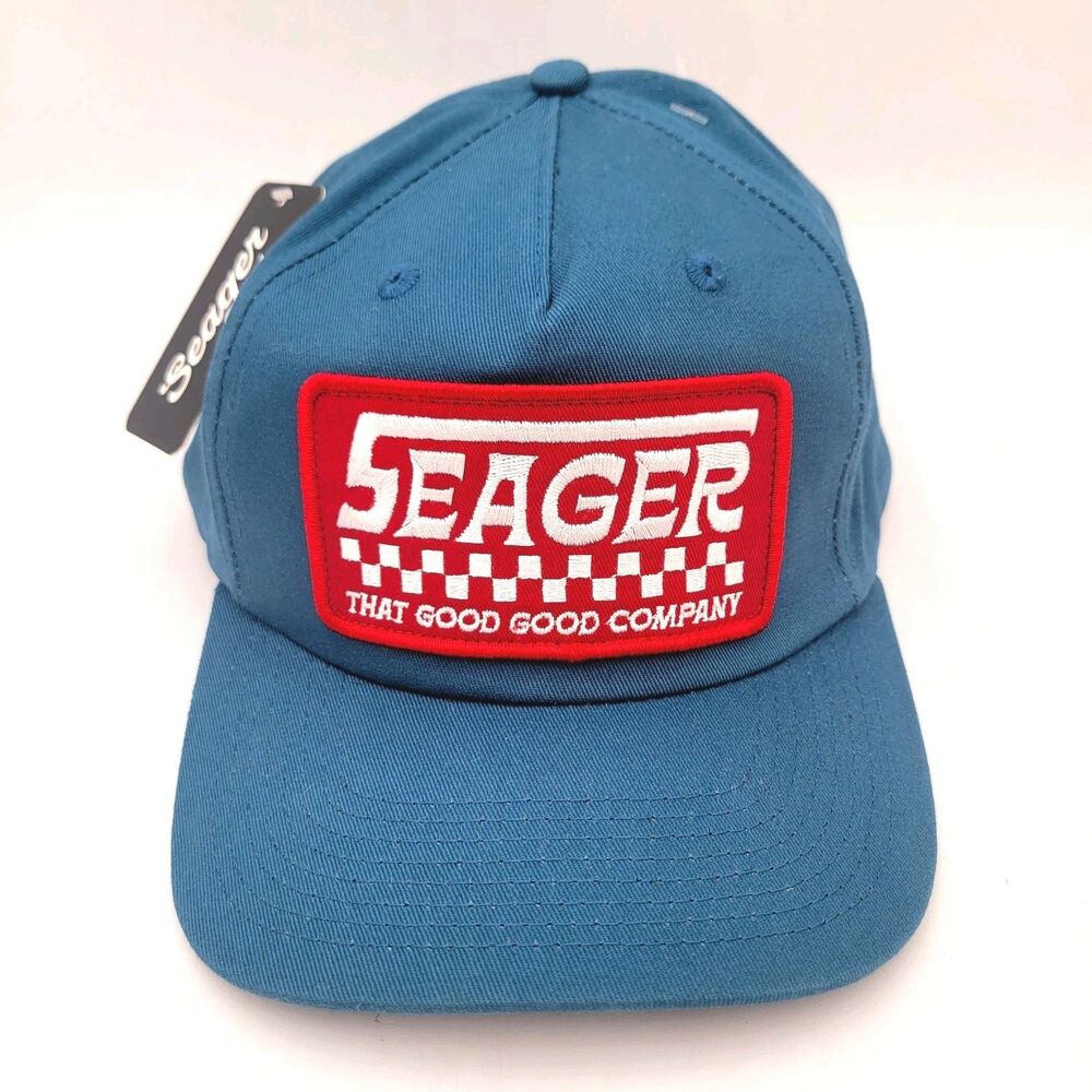 Seager Company Good Good 74 Teal Snapback Trucker Hat Cap Adjustable NWT